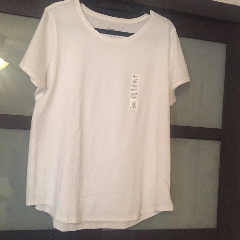 NWT Womens Sonoma white tee shirt size XL